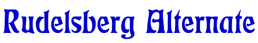 Rudelsberg Alternate шрифт